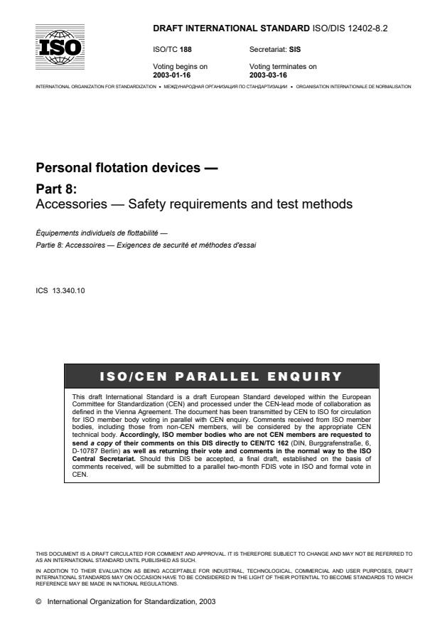 ISO/DIS 12402-8.2