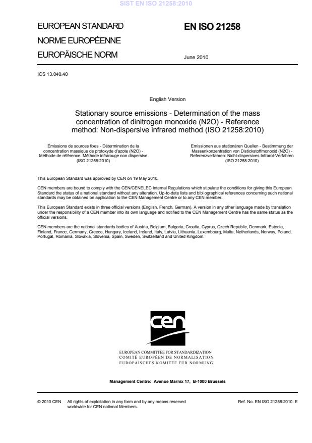 EN ISO 21258:2010