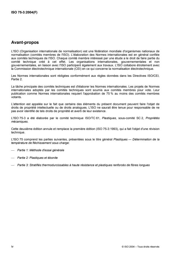 ISO 75-3:2004 ISO 75-3:2004 - Plastiques -- Détermination de la température de fléchissement sous charge - Page 4 preview