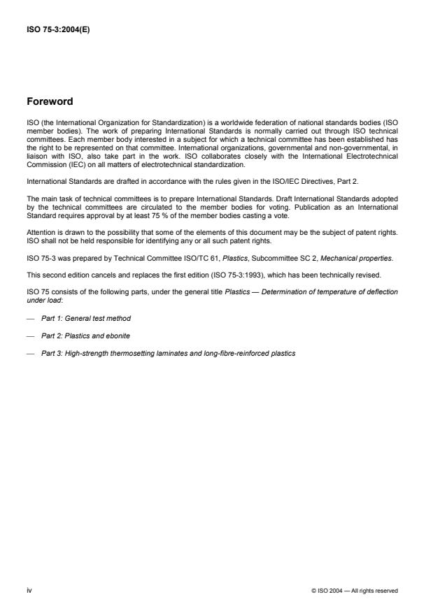 ISO 75-3:2004 ISO 75-3:2004 - Plastics -- Determination of temperature of deflection under load - Page 4 preview