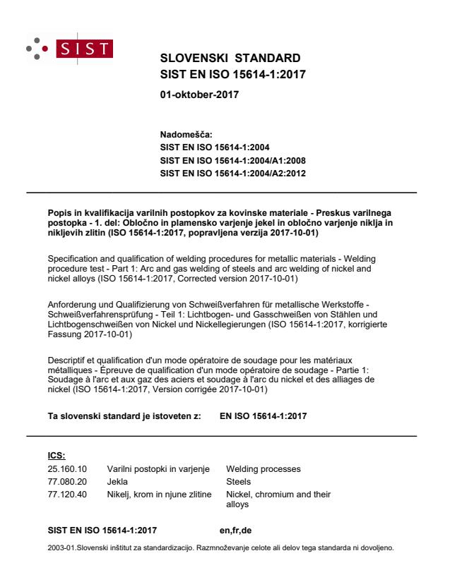 SIST EN ISO 15614-1:2017 (EN)