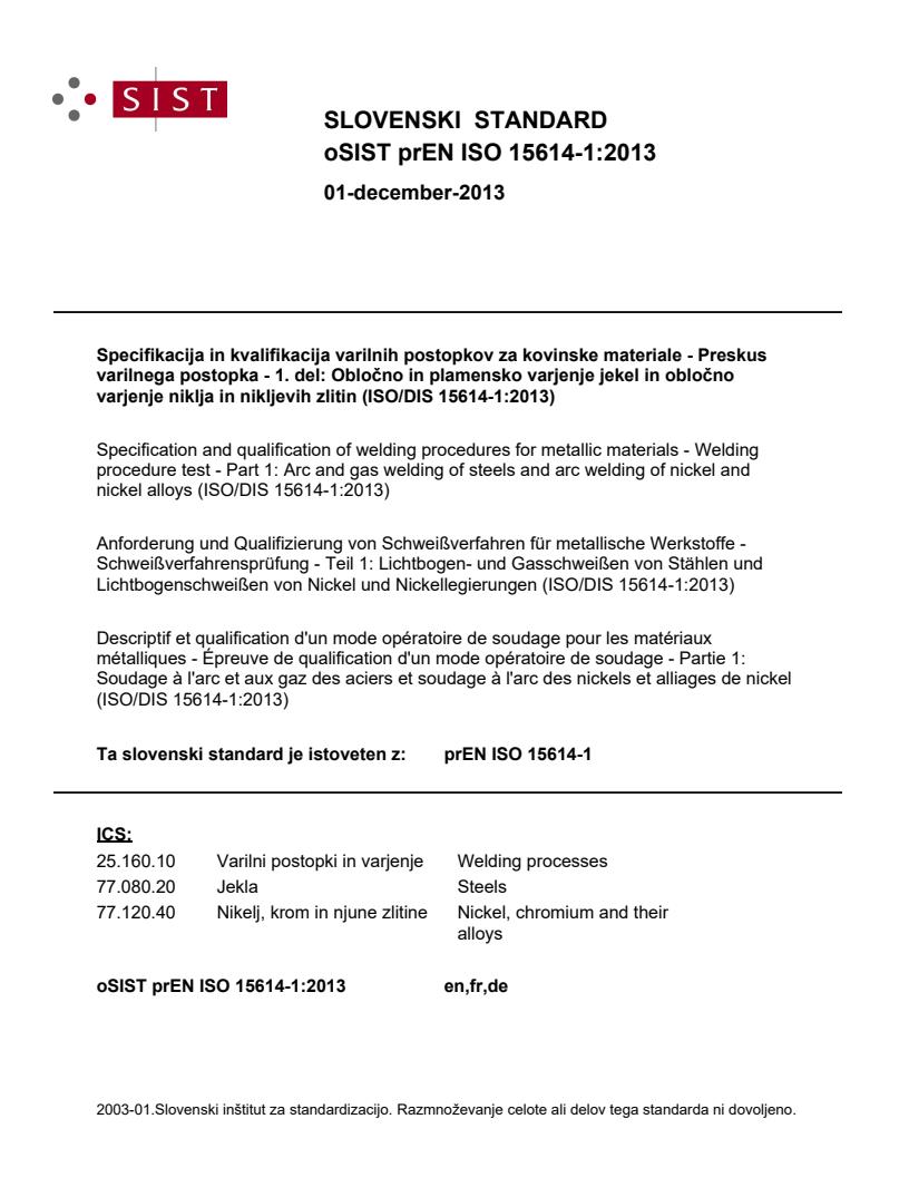 prEN ISO 15614-1:2013