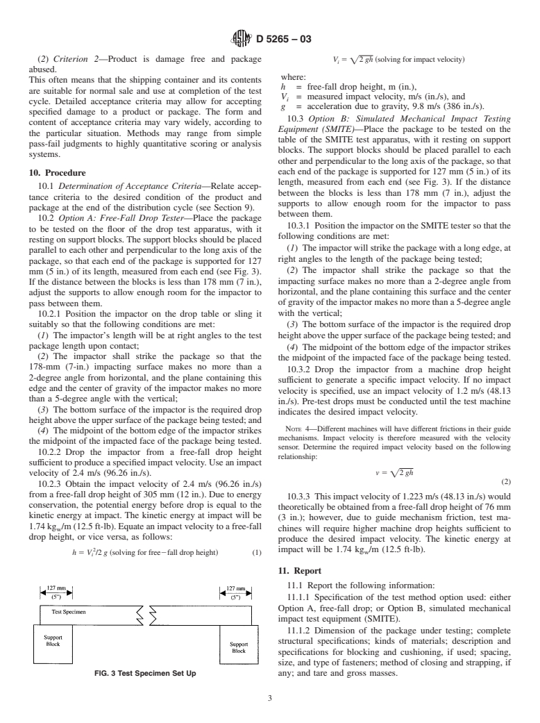 ASTM D5265-03 - Standard Test Method for Bridge Impact Testing