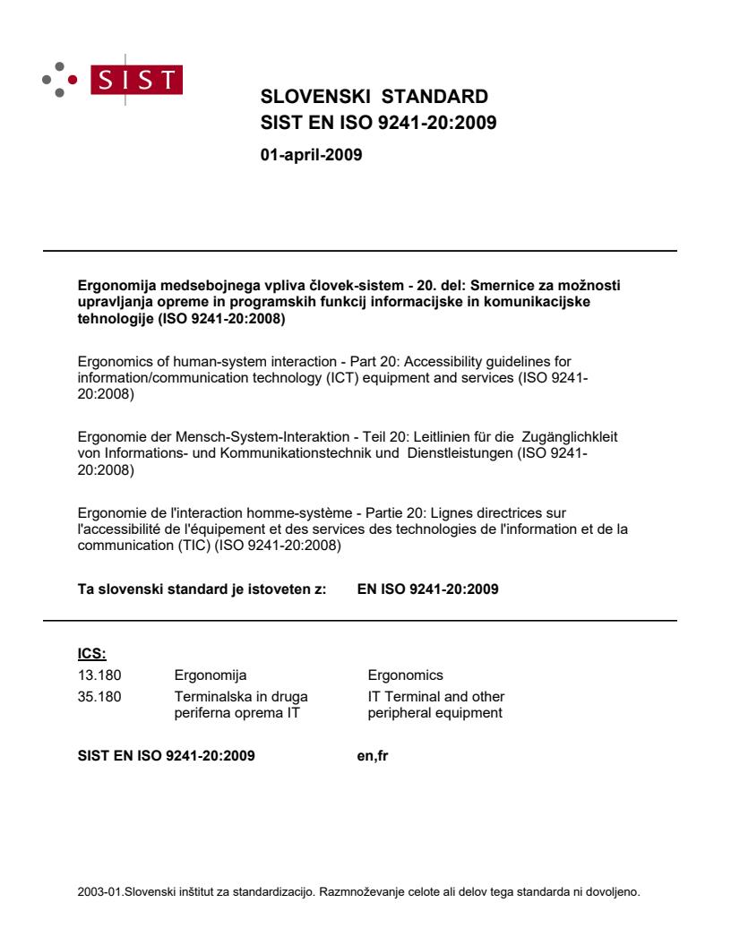 EN ISO 9241-20:2009