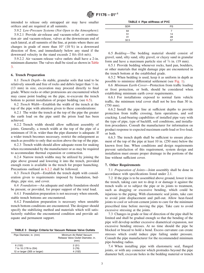 ASTM F1176-01e1 - Standard Practice for Design and Installation of Underground Thermoplastic Irrigation Systems With Maximum Working Pressure of 125 psi (Withdrawn 2010)