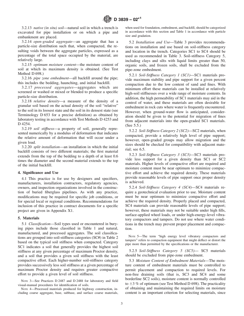 ASTM D3839-02e1 - Standard Guide for Underground Installation of "Fiberglass" (Glass-FiberReinforced Thermosetting-Resin) Pipe