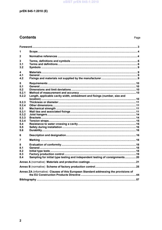 prEN 845-1 prEN 845-1:2010 - Page 4 preview