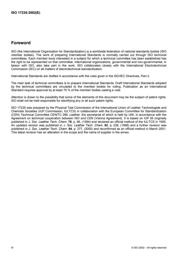 ISO 17235:2002 ISO 17235:2002 - Leather -- Physical and mechanical tests -- Determination of softness - Page 4 preview