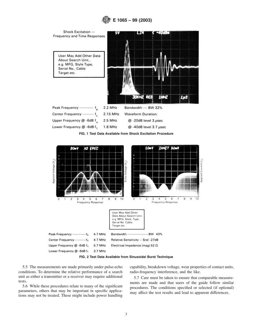 ASTM E1065-99(2003) - Standard Guide for Evaluating Characteristics of Ultrasonic Search Units