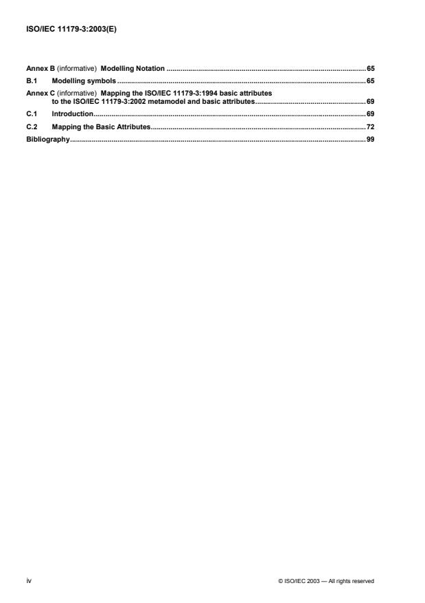 ISO/IEC 11179-3:2003 ISO/IEC 11179-3:2003 - Information technology -- Metadata registries (MDR) - Page 4 preview