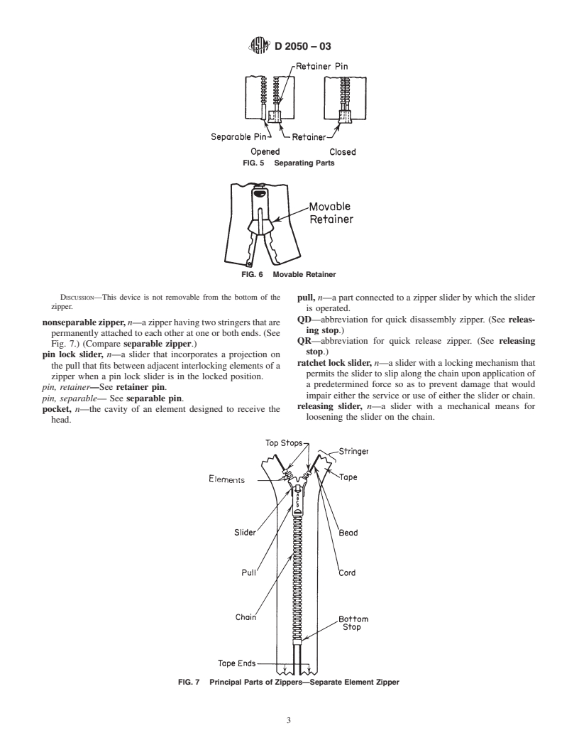 ASTM D2050-03 - Standard Terminology Relating to Zippers