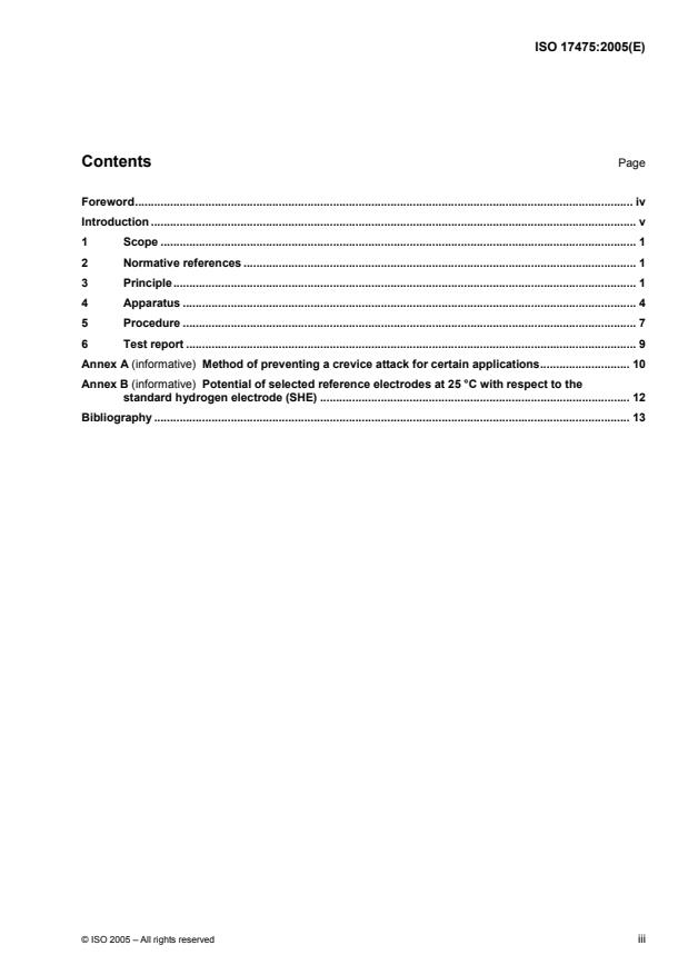 ISO 17475:2005 - Corrosion of metals and alloys -- Electrochemical test methods -- Guidelines for conducting potentiostatic and potentiodynamic polarization measurements