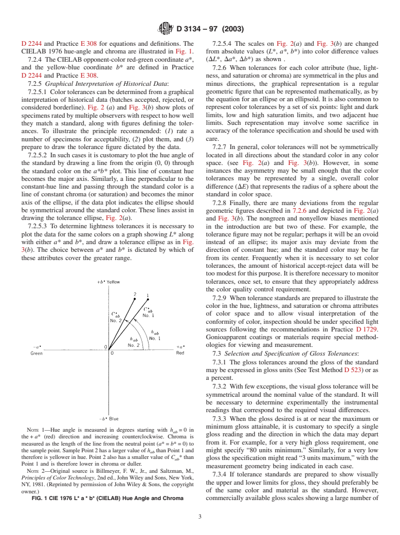 ASTM D3134-97(2003) - Standard Practice for Establishing Color and Gloss Tolerances