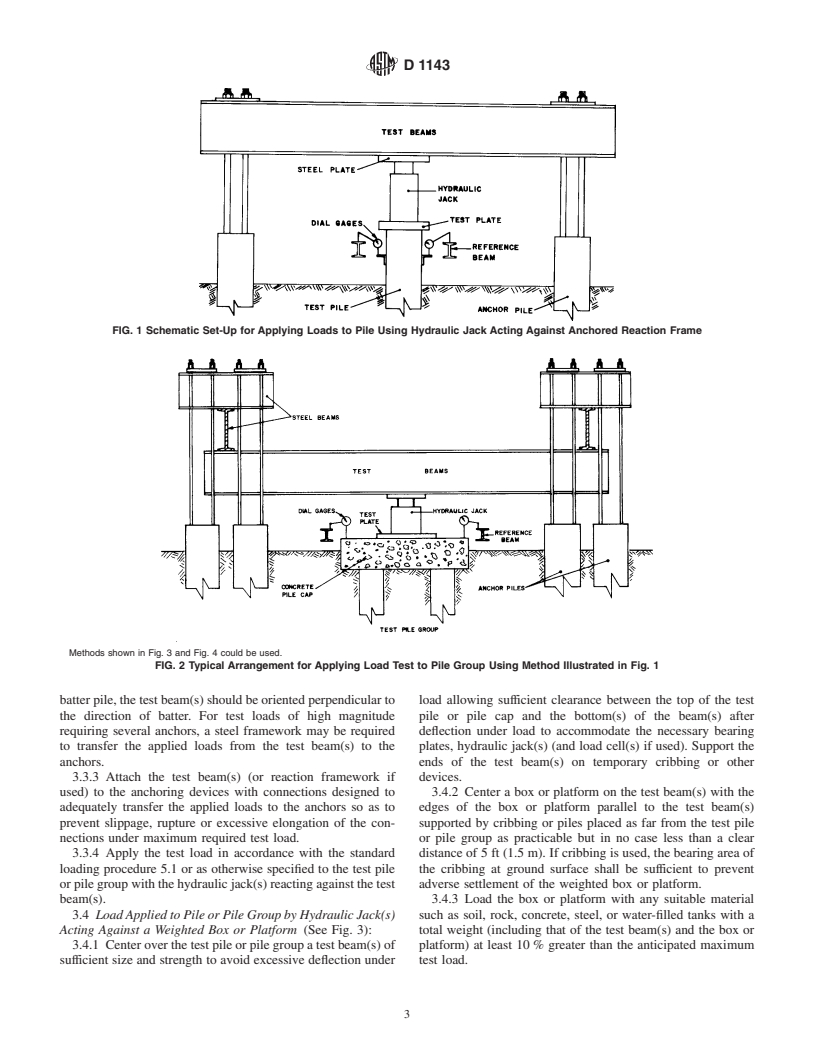 ASTM D1143-81(1994)e1 - Standard Test Method for Piles Under Static Axial Compressive Load (Withdrawn 2006)