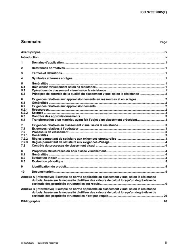 ISO 9709:2005 - Bois de structure -- Classement visuel selon la résistance -- Principes de base