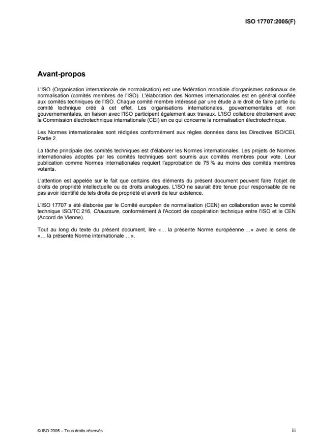 ISO 17707:2005 - Chaussures -- Méthodes d'essai applicables aux semelles d'usure -- Résistance a la flexion