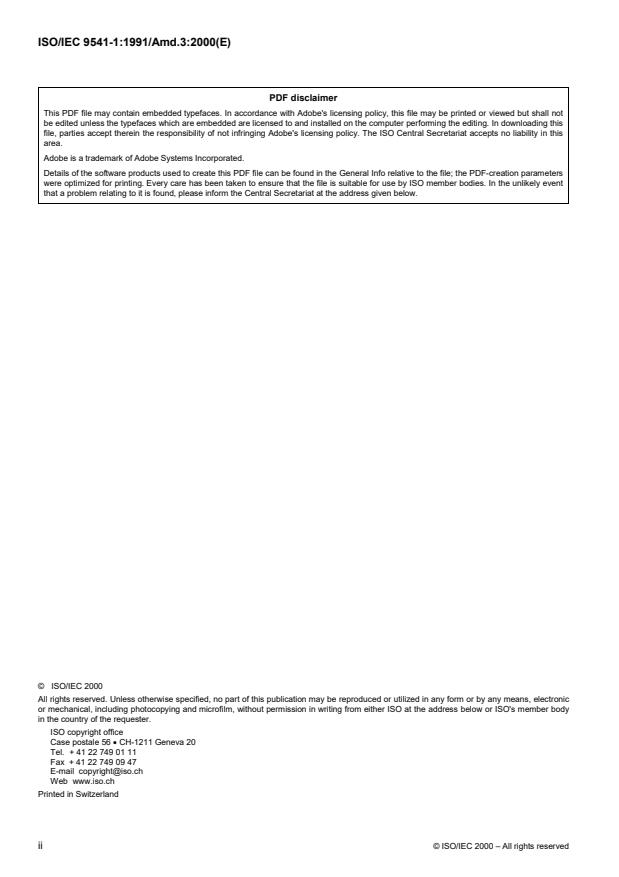 ISO/IEC 9541-1:1991/Amd 3:2000 ISO/IEC 9541-1:1991/Amd 3:2000 - Multilingual extensions to font resource architecture - Page 2 preview