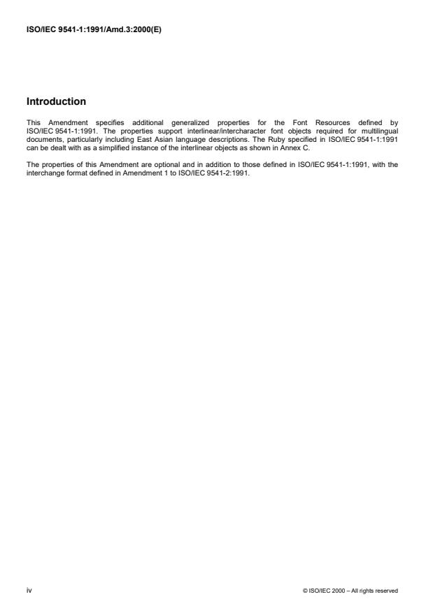 ISO/IEC 9541-1:1991/Amd 3:2000 ISO/IEC 9541-1:1991/Amd 3:2000 - Multilingual extensions to font resource architecture - Page 4 preview
