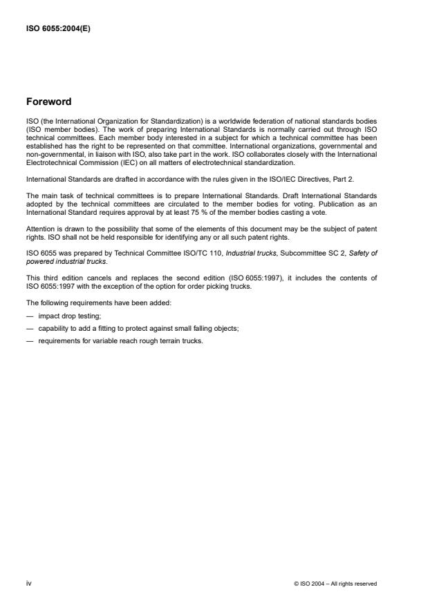 ISO 6055:2004 ISO 6055:2004 - Industrial trucks -- Overhead guards -- Specification and testing - Page 4 preview