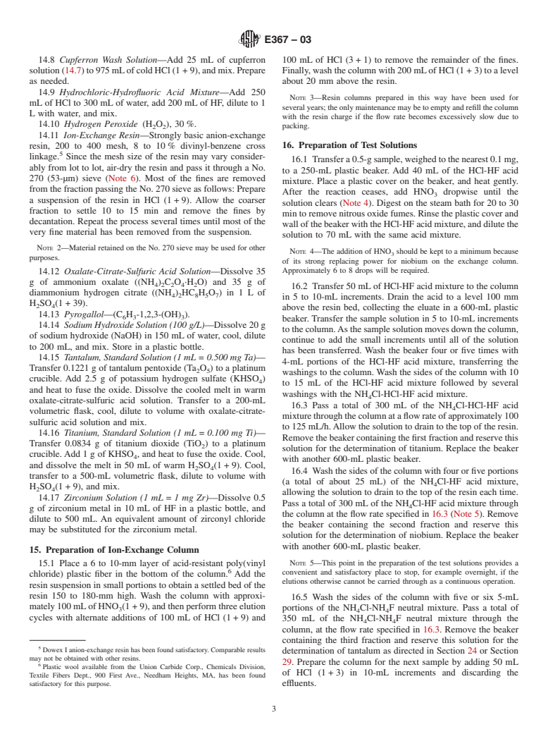 ASTM E367-03 - Standard Methods for Chemical Analysis of Ferroniobium