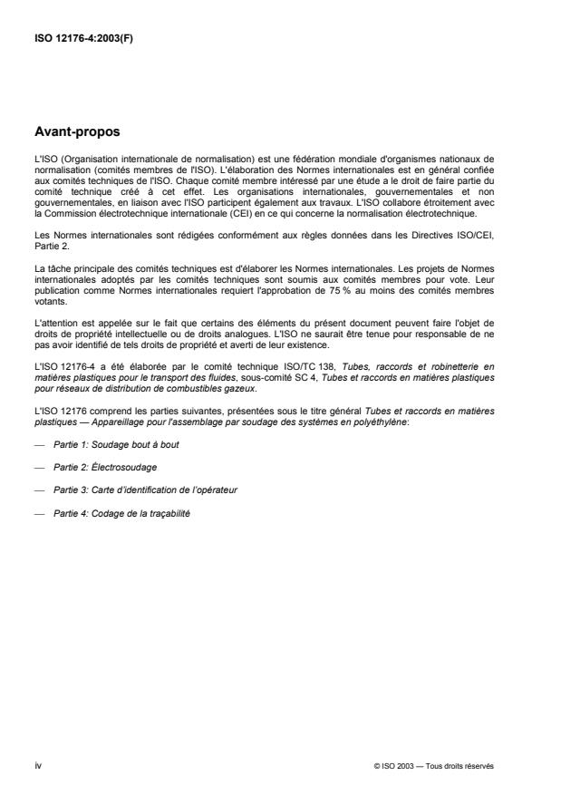 ISO 12176-4:2003 ISO 12176-4:2003 - Tubes et raccords en matieres plastiques -- Appareillage pour l'assemblage par soudage des systemes en polyéthylene - Page 4 preview