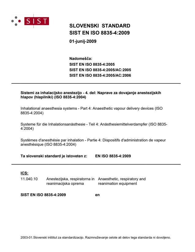 EN ISO 8835-4:2009