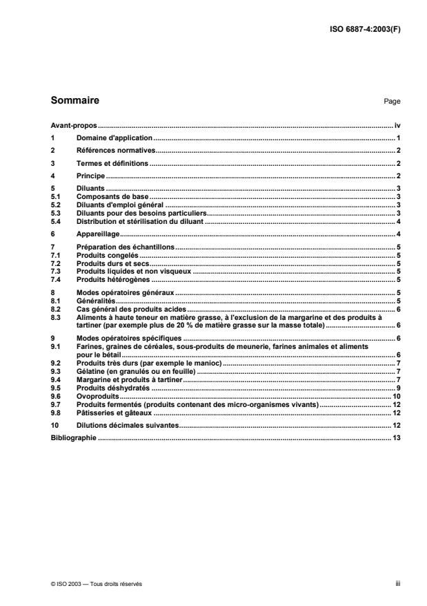 ISO 6887-4:2003 - Microbiologie des aliments -- Préparation des échantillons, de la suspension mere et des dilutions décimales en vue de l'examen microbiologique