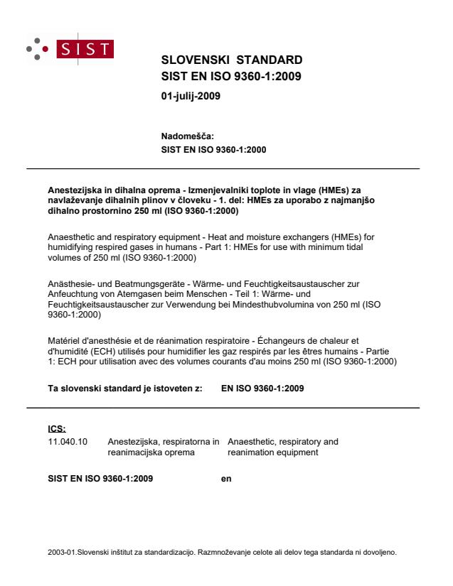 EN ISO 9360-1:2009