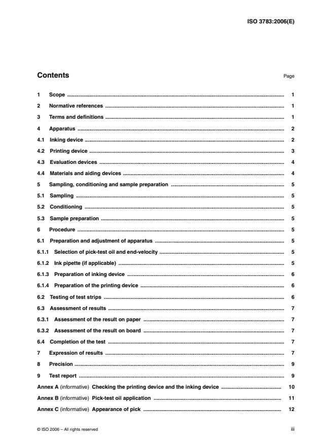 ISO 3783:2006 - Paper and board — Determination of resistance to picking — Accelerated speed method