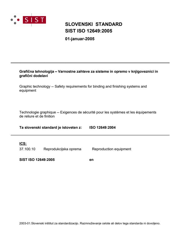 ISO 12649:2005