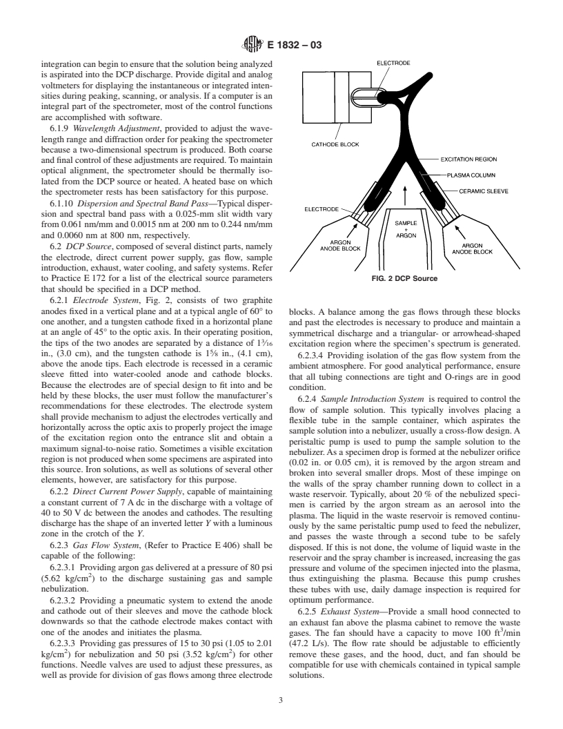 ASTM E1832-03 - Standard Practice for Describing and Specifying a Direct Current Plasma Atomic Emission Spectrometer (Withdrawn 2004)