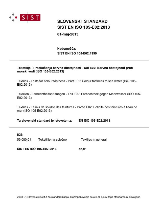 EN ISO 105-E02:2013