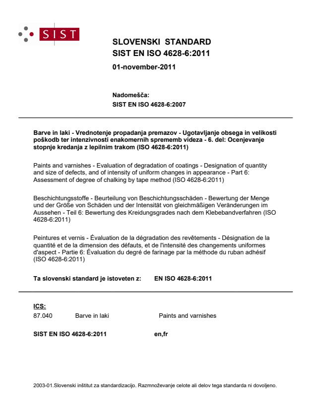 EN ISO 4628-6:2011 - BARVE