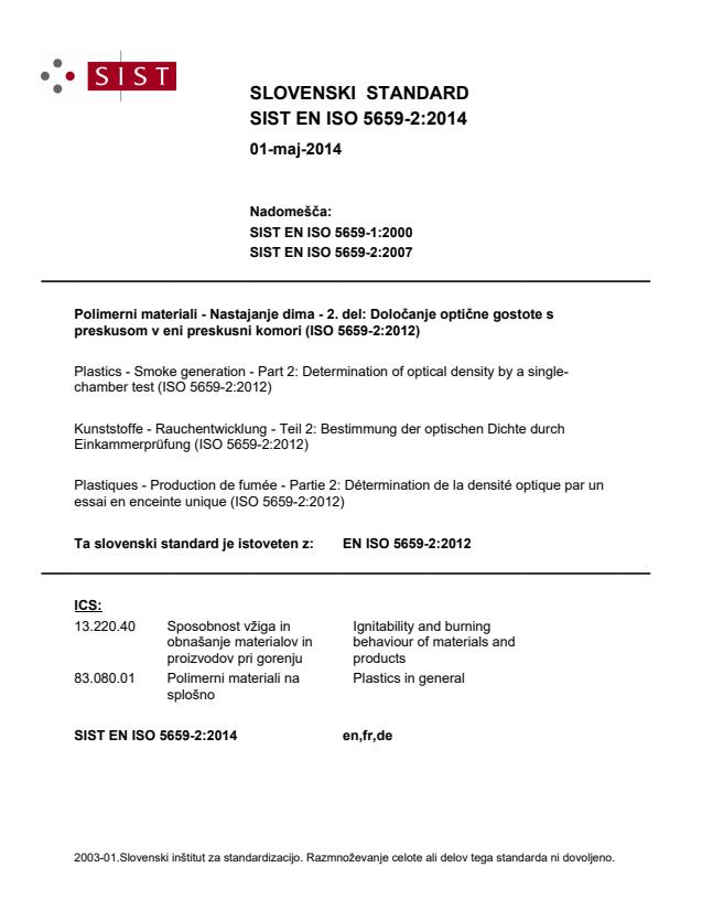 EN ISO 5659-2:2014