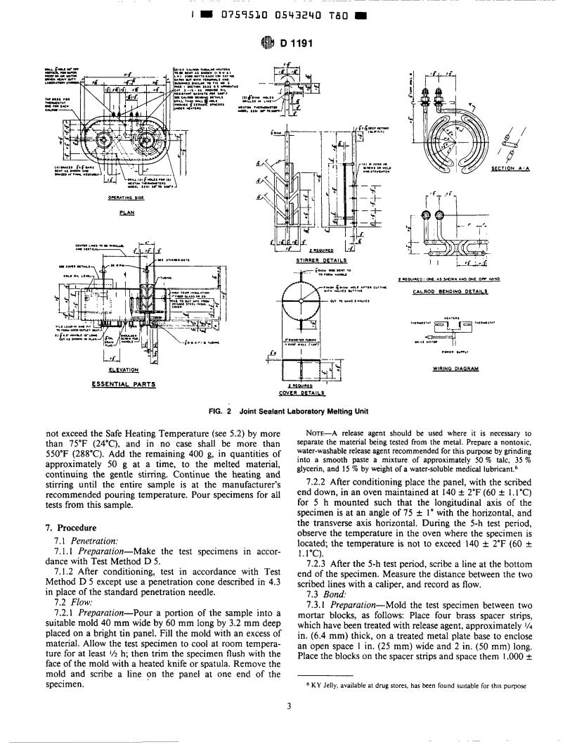 ASTM D1191-84(1994)e1 - Standard Test Method for Concrete Joint Sealers (Withdrawn 1996)