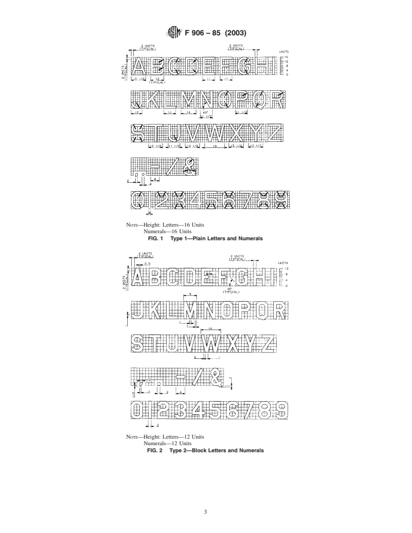 ASTM F906-85(2003) - Standard Specification for Letters and Numerals for Ships