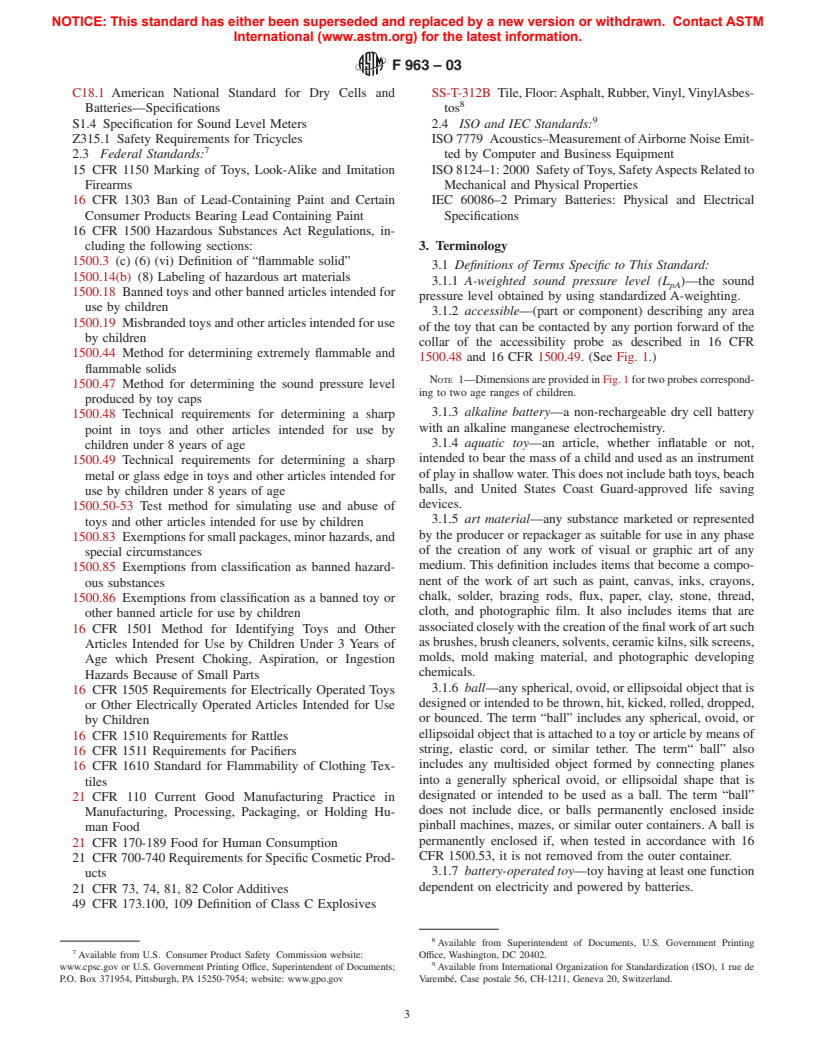 ASTM F963-03 - Standard Consumer Safety Specification for Toy Safety