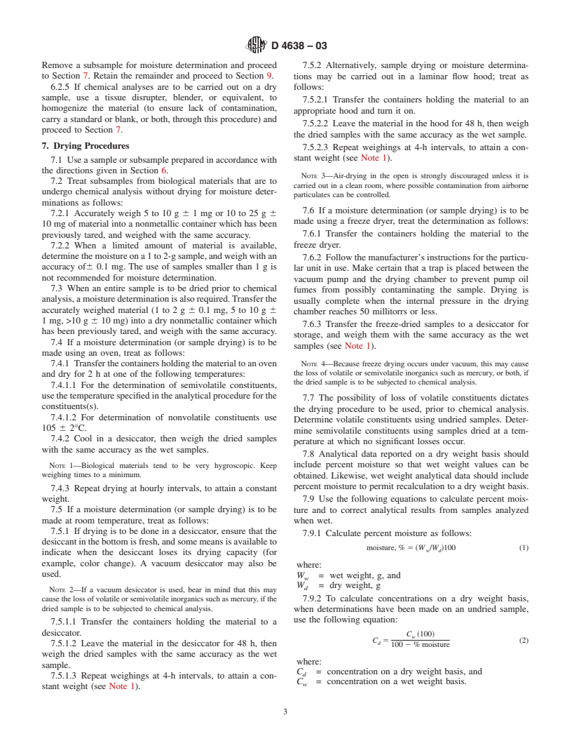 ASTM D4638-03 - Standard Guide for Preparation of Biological Samples for Inorganic Chemical Analysis