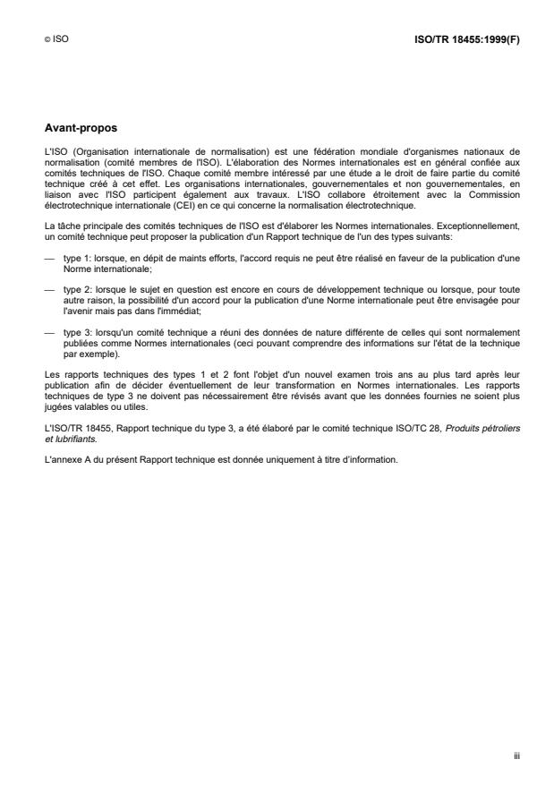 ISO/TR 18455:1999 - Produit pétroliers -- Calcul de l'énergie spécifique des combustibles résiduels a partir de caractéristiques physicochimiques et d'éléments de composition -- Données de base