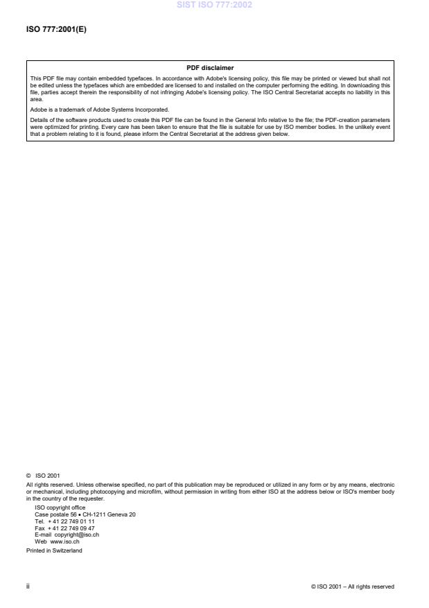 ISO 777:2001 ISO 777:2002 - Page 4 preview