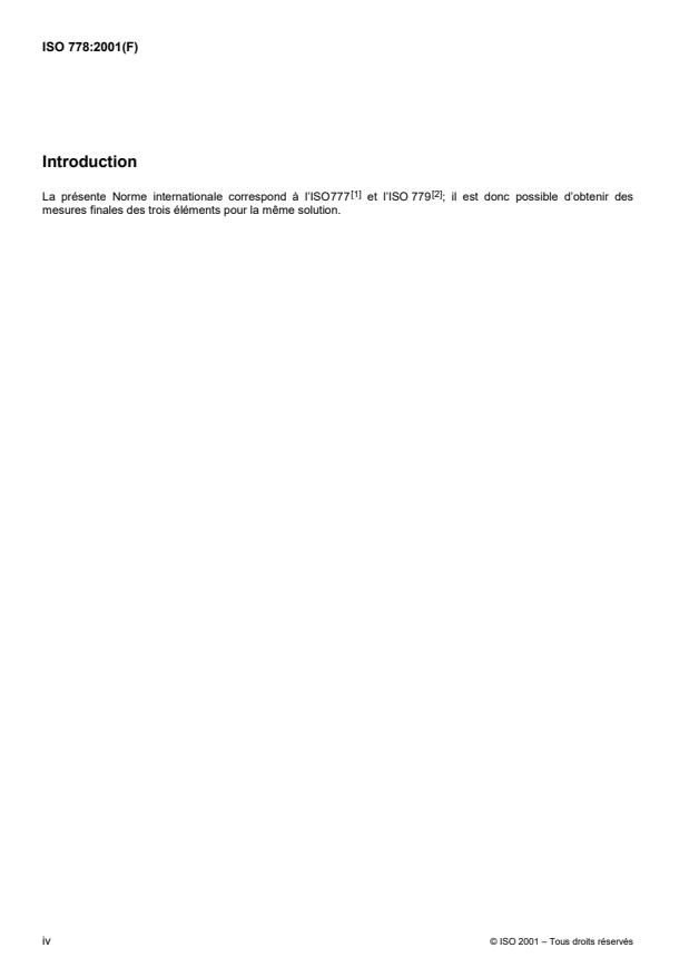 ISO 778:2001 ISO 778:2001 - Papier, carton et pâte -- Détermination de la teneur en cuivre - Page 4 preview