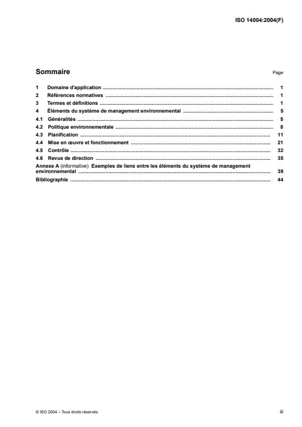 ISO 14004:2004 - Systemes de management environnemental -- Lignes directrices générales concernant les principes, les systemes et les techniques de mise en oeuvre