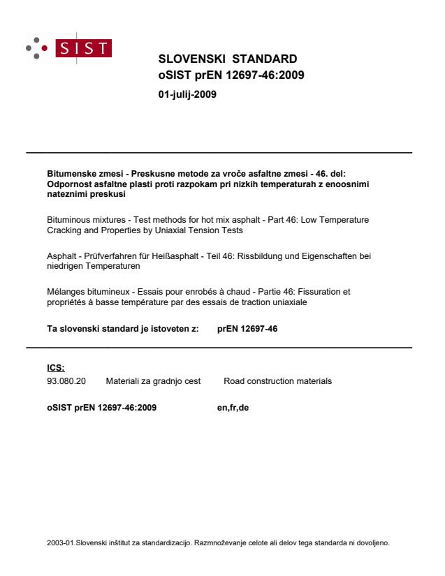 prEN 12697-46:2009