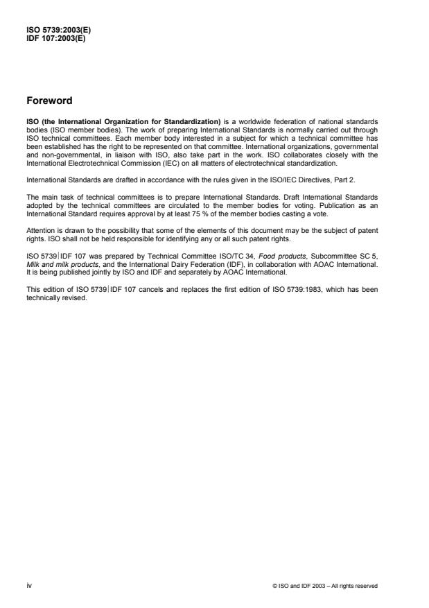 ISO 5739:2003 ISO 5739:2003 - Caseins and caseinates -- Determination of contents of scorched particles and of extraneous matter - Page 4 preview