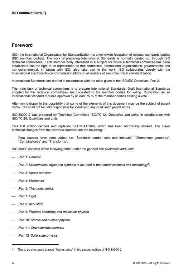 ISO 80000-2:2009 ISO 80000-2:2009 - Quantities and units - Page 4 preview