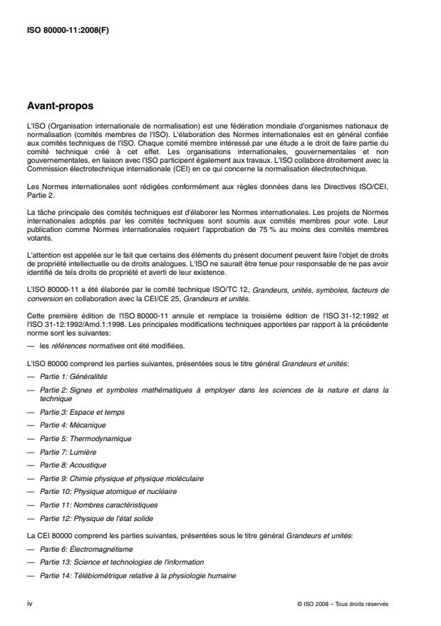 ISO 80000-11:2008 ISO 80000-11:2008 - Grandeurs et unités - Page 4 preview