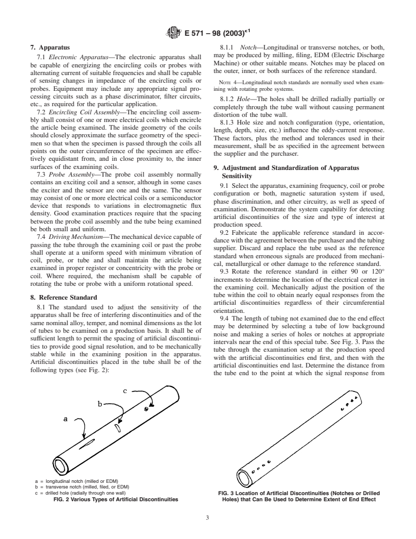 ASTM E571-98(2003)e1 - Standard Practice for Electromagnetic (Eddy-Current) Examination of Nickel and Nickel Alloy Tubular Products