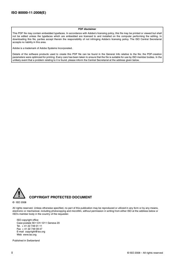 ISO 80000-11:2008 ISO 80000-11:2008 - Quantities and units - Page 2 preview