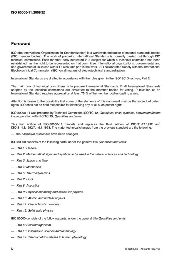 ISO 80000-11:2008 ISO 80000-11:2008 - Quantities and units - Page 4 preview