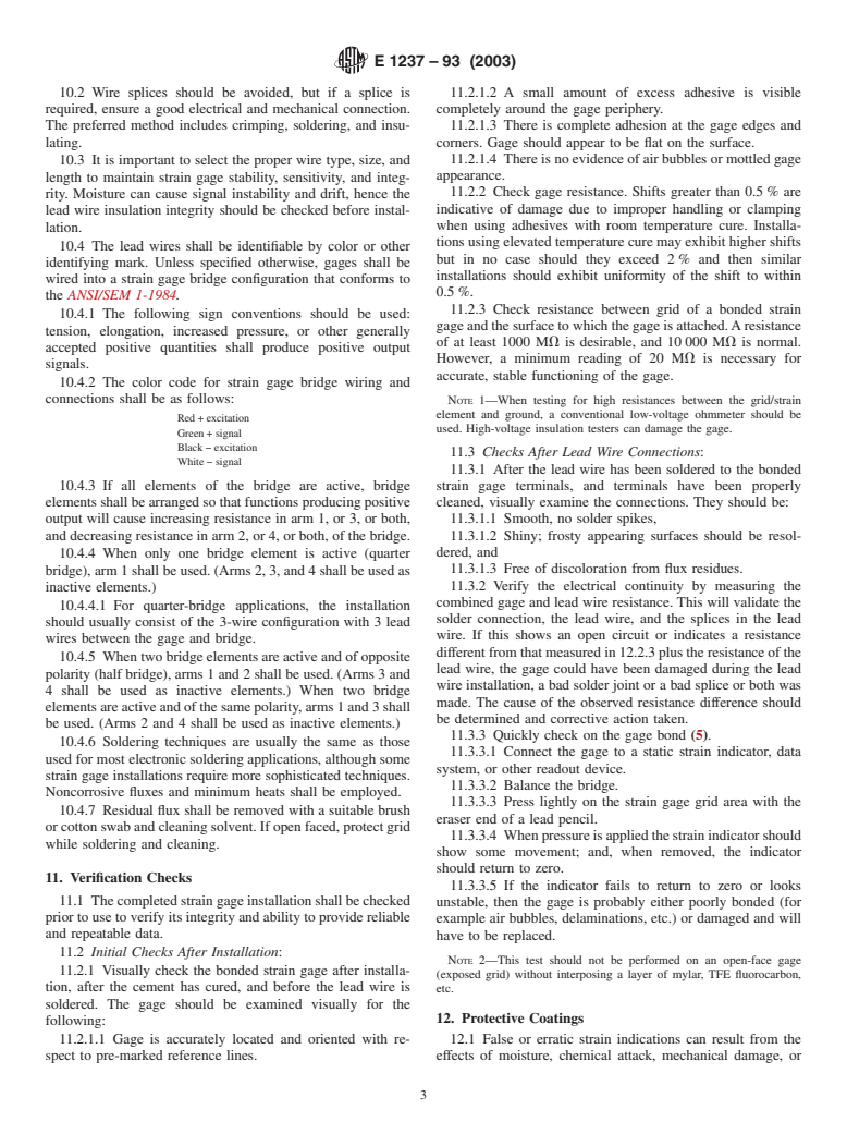 ASTM E1237-93(2003) - Standard Guide for Installing Bonded Resistance Strain Gages